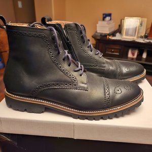 Belvedere Cliff Cap Toe Medallion Lug Boots